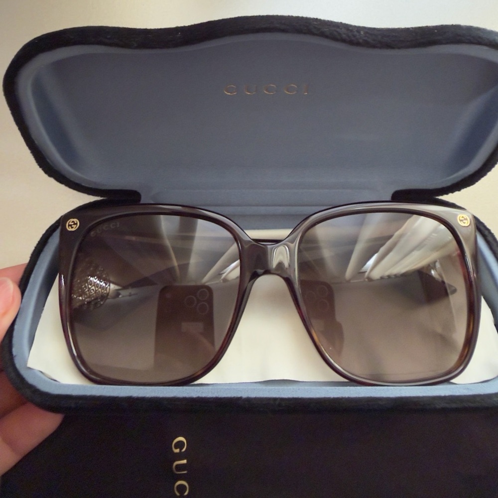 Gucci Dark Brown Designer Sunglasses